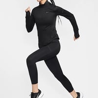 ナイキ ウィメンズ Dri-FIT UV 1/4ジップ ランニングトップ (HQ0500-010)