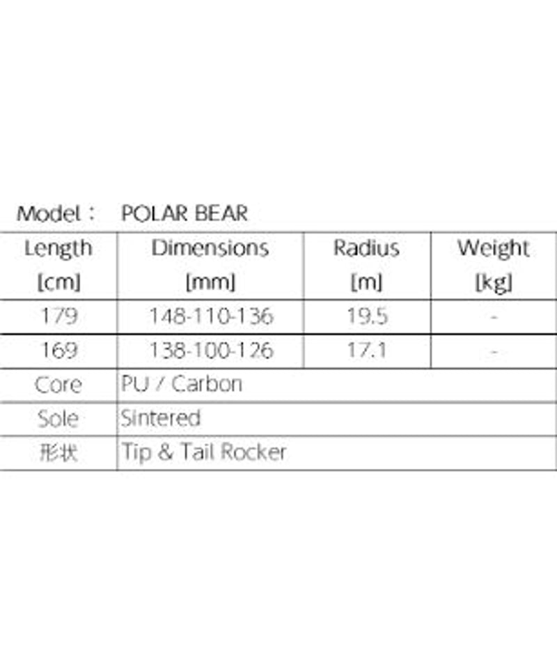 ReISM（リズム）POLAR BEAR / 179cm | 4-Ride Online Shop
