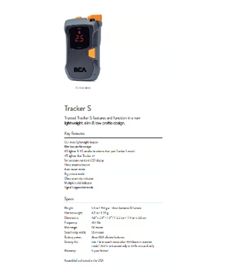 BCA TRACKER S