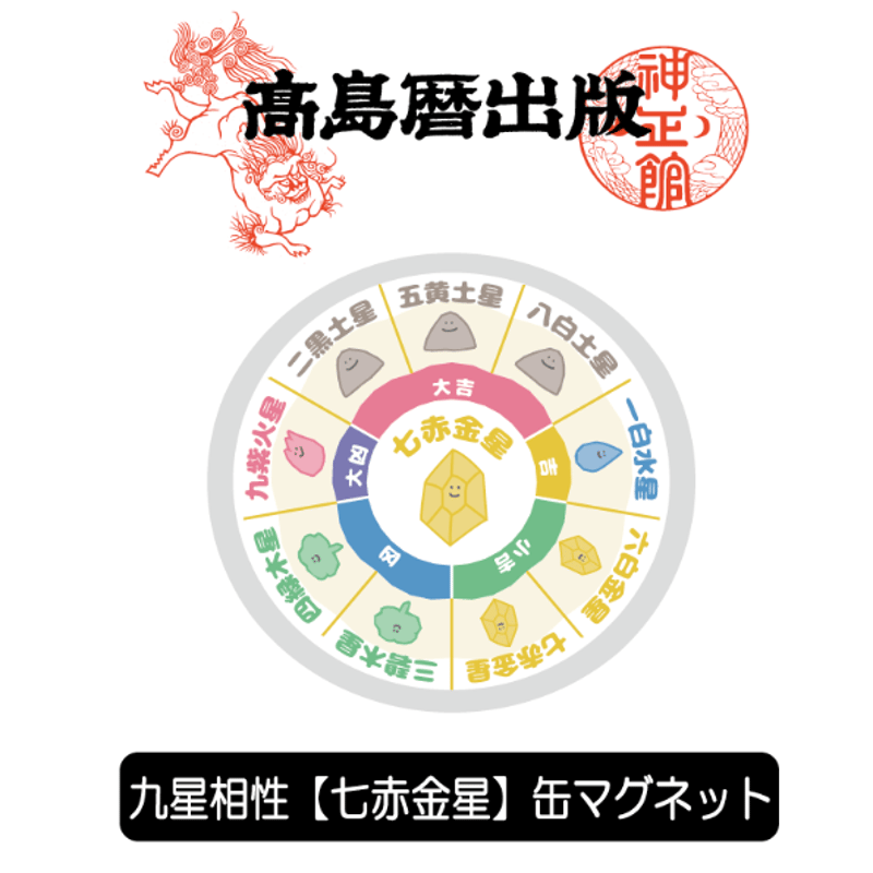 相性 缶マグネット/【七赤金星】の方向け | 高島暦書店