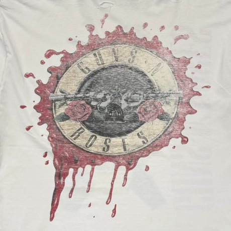 GUNS N' ROSES AXEL ROSE BACK LOGO WHITE FITS L-XL 8345