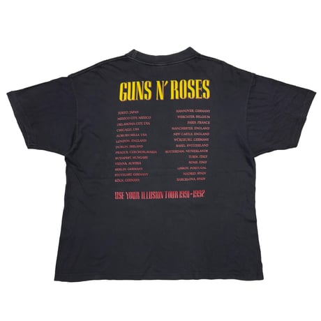 GUNS N' ROSES USE YOUR ILLUSION TOUR 1991-1992 CROSS SKULL FITS XL 5947