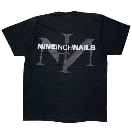 NINE INCH NAILS BOX LOGO EMBROIDERY BACK 3D PRINT FRUIT OF THE LOOM LARGE 0593