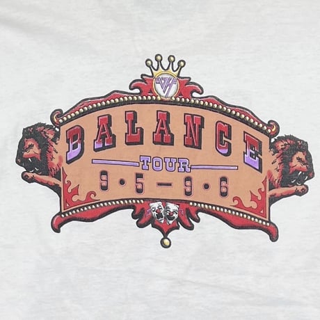 VAN HALEN 1995 BALANCE TOUR CLOWN WHITE FRUIT OF THE LOOM XL 9512