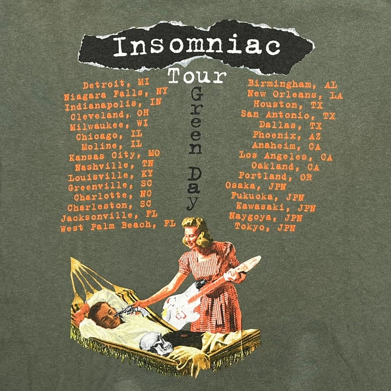 Green Day Insomniac 95 Wild Oats タグ 90s GREENDAY グリーンデイ 1995 INSOMNIAC Tシャツ - メルカリ