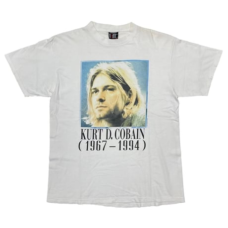 NIRVANA KURT COBAIN MEMORIAL PORTRAIT ADULT WHITE GIANT BY TULTEX XL 8920