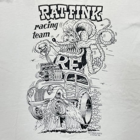 RAT FINK RACING TEAM ED BIG DADDY ROTH LS TEE WHITE HANES XL 2988