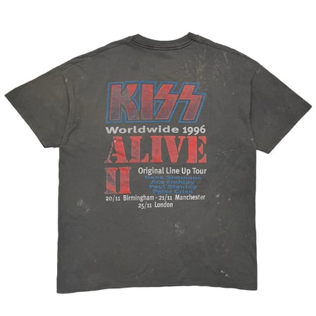 KISS ALIVE WORLD WIDE TOUR 1996 FADED BLACK FITS XL 2018