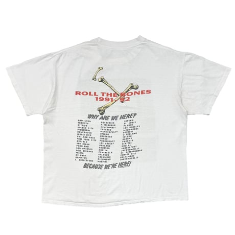 RUSH ROLL THE BONES 1991-92 WHITE FITS LARGE 5437
