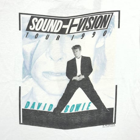 DAVID BOWIE SOUND + VISION TOUR 1990 WHITE BROCKUM LARGE 6528