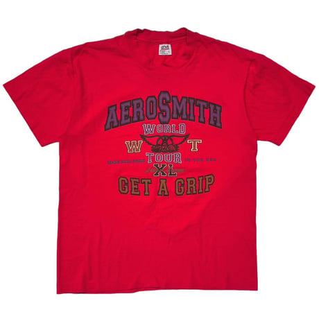 AEROSMITH GET A GRIP WORLD TOUR COLLEGE DESIGN RED ANVIL LARGE 9323