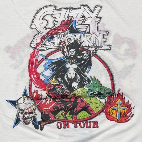 OZZY OSBOURNE 80's ON TOUR WHITE FITS LARGE 3475