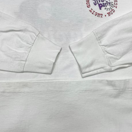 Budweiser 1995 STPAT'S PARTY LS WHITE FRUIT OF THE LOOM XL 4227