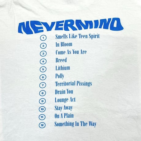 NIRVANA 1992 NEVERMIND WHITE BACKSTAGE PASS HANES XL 8429