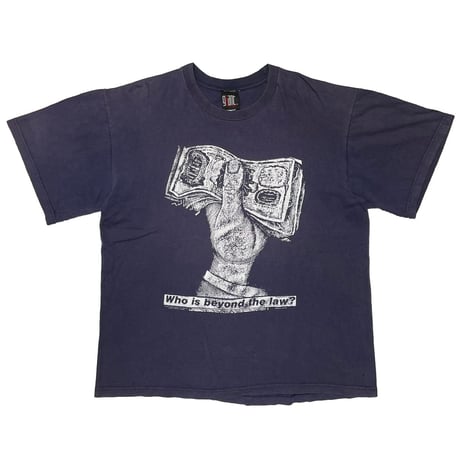 RAGE AGAINST THE MACHINE 1997 BARBARA KRUGER Who is beyond the law ? NAVY GIANT XL 4662
