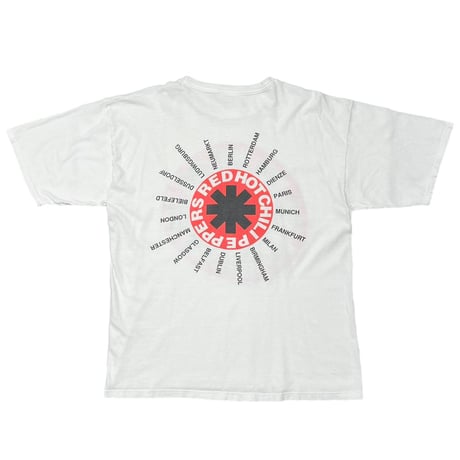 RED HOT CHILI PEPPERS 1992 ORANGE CIRCLE MEMBER WHITE EURO XL 3931
