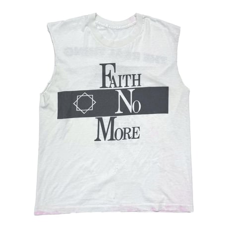 FAITH NO MORE THE REAL THING 1989 SLEEVELESS WHITE FITS L-XL 9142