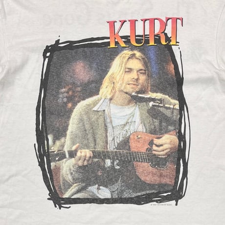 NIRVANA 1995 KURT COBAIN MTV UNPLUGGED THE SUN IS GONE WHITE SOF TEE MEDIUM 3774