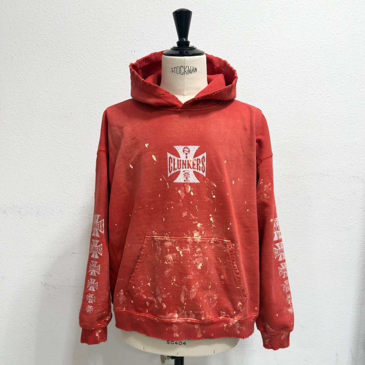 greatLAnd ORIGINAL CLUNKERS HOODIE RED PAINTED greatLAnd ORIGINAL CLUNKERS HOODIE RED PAINTED