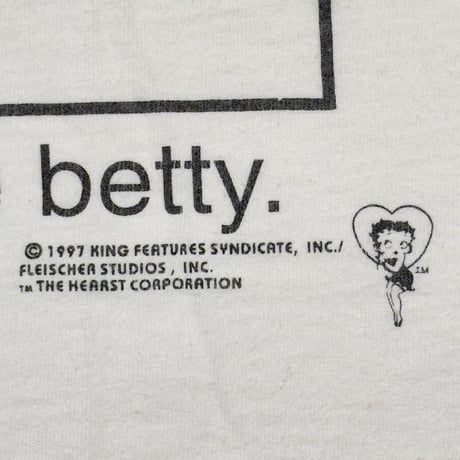 BETTY BOOP 1997 be sexy. be sweet. just be betty. CALVIN KLEIN PARODY WHITE CHANGES LARGE 6713