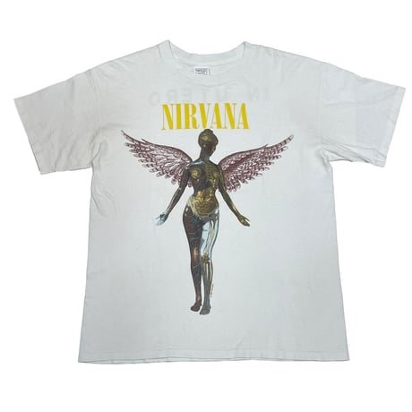 NIRVANA IN UTERO 1993 WHITE WILD OATS XL 2345