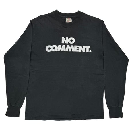 SUB POP NO COMMENT. TEXT LS BLACK FRUIT OF THE LOOM MEDIUM 7674