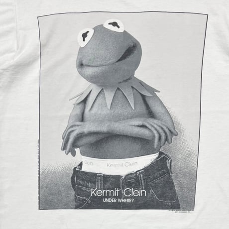 KERMIT CALVIN KLEIN PARODY KERMIT CLEIN WHITE CHANGES FITS LARGE 3574