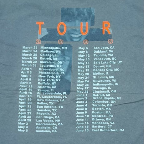 TINA TURNER TWENTY FOUR SEVEN TOUR 2000 TURQUOISE giant FITS XL 0192