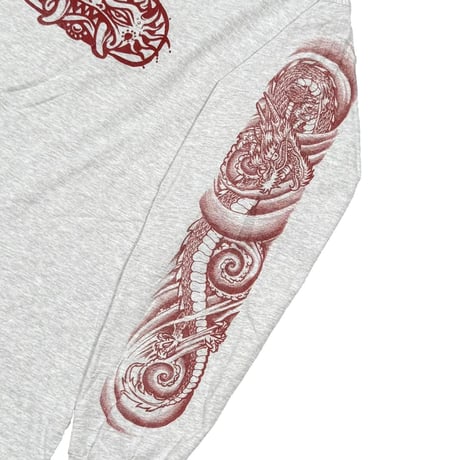 sublime OLD ENGLISH TATTOO LS ASH GREY FRUIT OF THE LOOM LARGE 9741