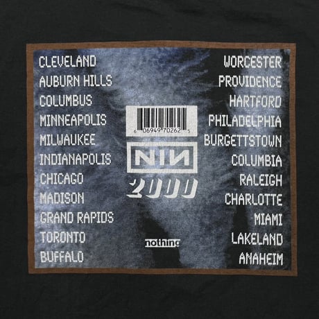 NINE INCH NAILS NIN BROWN BOX LOGO ALBUM JACKET DESIGN FRUIT OF THE LOOM XL 0634