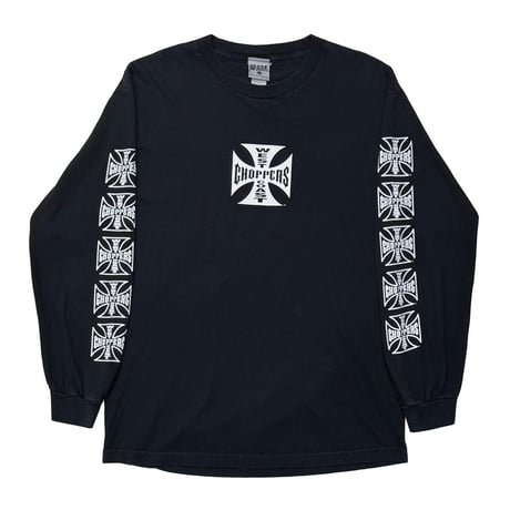 WEST COAST CHOPPERS IRON CROSS LS BLACK LARGE 8607