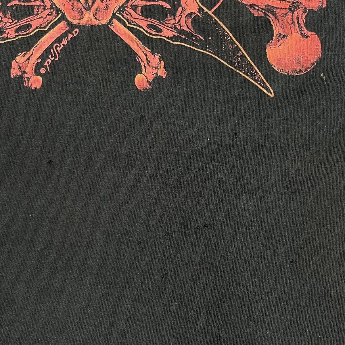 良品 90s LLICA PUSHEAD YING YANG REBEL Vintage velvet METALLICA Pushead blacklight poster yin yang Funky