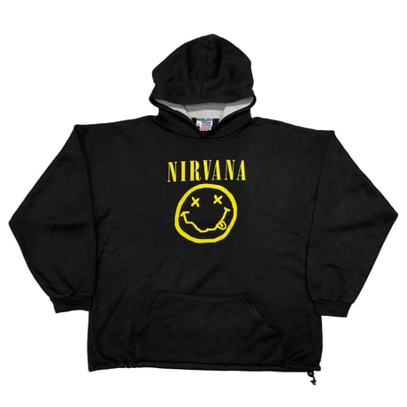 NIRVANA SMILE I HATE MYSELF I WANT TO DIE BOOTLEG SWEAT HOODIE LARGE/XL 3763