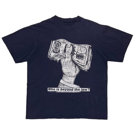 RAGE AGAINST THE MACHINE BARBARA KRUGER Who is beyond the law ? NAVY FITS LARGE 6033