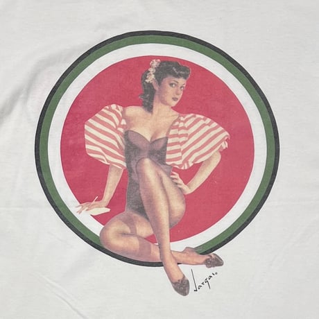 LUCKY STRIKE PINUP GIRL WHITE HANES XL 1637