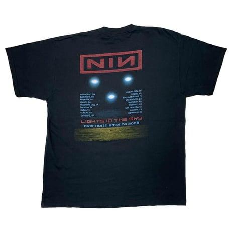 NINE INCH NAILS LIGHTS IN THE SKY OVER NORTH AMERICA 2008 FRUIT OF THE LOOM XL 0750