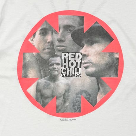 RED HOT CHILI PEPPERS 1992 ORANGE CIRCLE MEMBER WHITE EURO FITS XL 9921