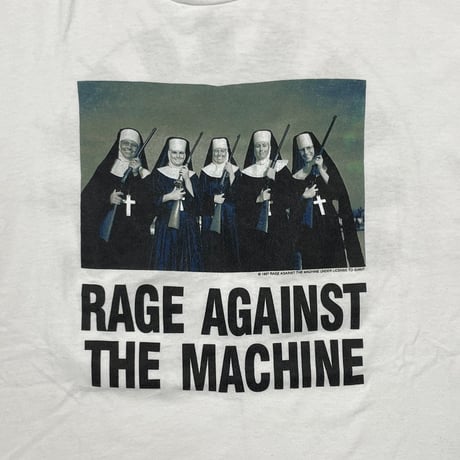 RAGE AGAINST 1997 THE MACHINE NUNS & GUNS WHITE TULTEX LARGE 3215