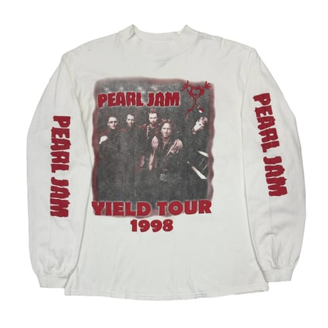 PEARL JAM YIELD TOUR 1998 BOOTLEG LS WHITE FRUIT OF THE LOOM XL 2096