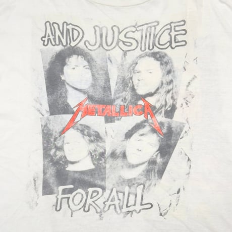 METALLICA AND JUSTICE FOR ALL WHITE FITS XL 5047