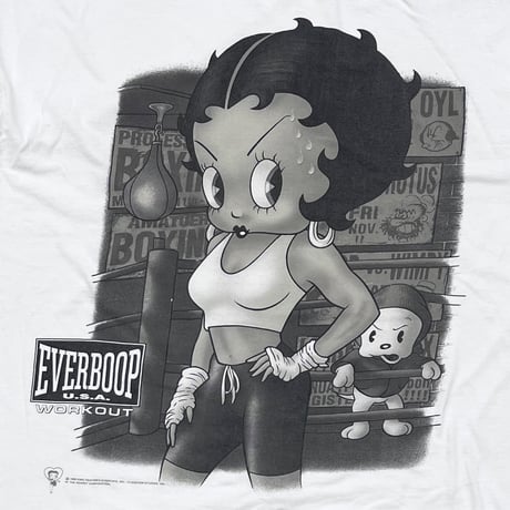 BETTY BOOP EVERLAST PARODY 1998 WHITE FITS L-XL 6971