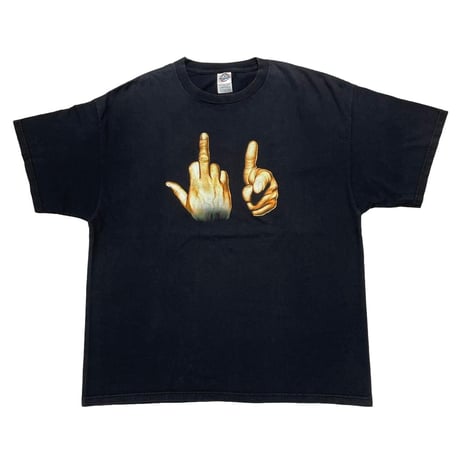 OLD&VINTAGE FUCK YOU HAND SIGN TEE DELTA XL 8735