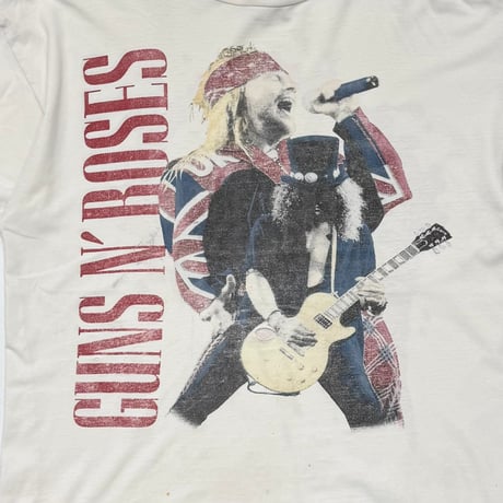 GUNS N' ROSES AXEL ROSE BACK LOGO WHITE FITS L-XL 8345