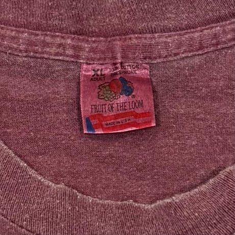 THE BEATLES 1995 MEMBER PORTRAIT OVER DYE BURGUNDY FRUIT OF THE LOOM XL 9781