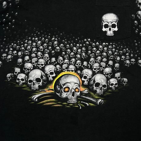 OLD & VINTAGE IRON HORSE SALOON SKULL & EAGLE OVP POCKET TEE FITS XL 4959