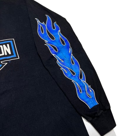 HARLEY DAVIDSON ISLAND RIDERS EAGLE BLUE FIRE FLAME LS LARGE 5111