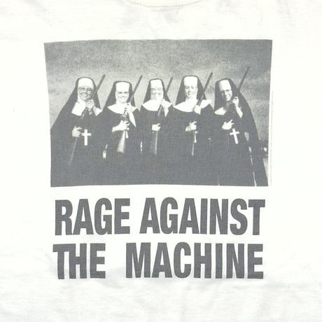 RAGE AGAINST THE MACHINE Y2K NUNS AND GUNS WHITE HANES XL 5984