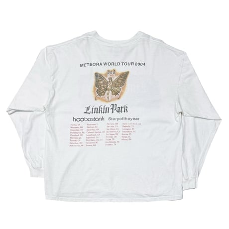 LINKIN PARK METEORA WORLD TOUR 2004 LS WHITE DELTA XL 0642