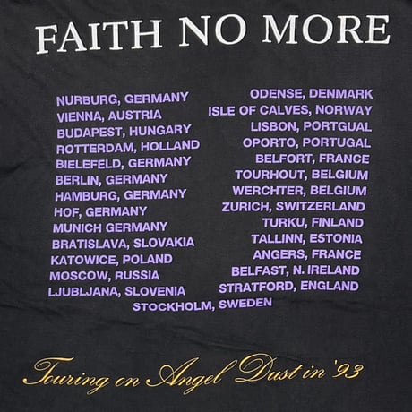 FAITH NO MORE ANGEL DUST EURO XL 9589