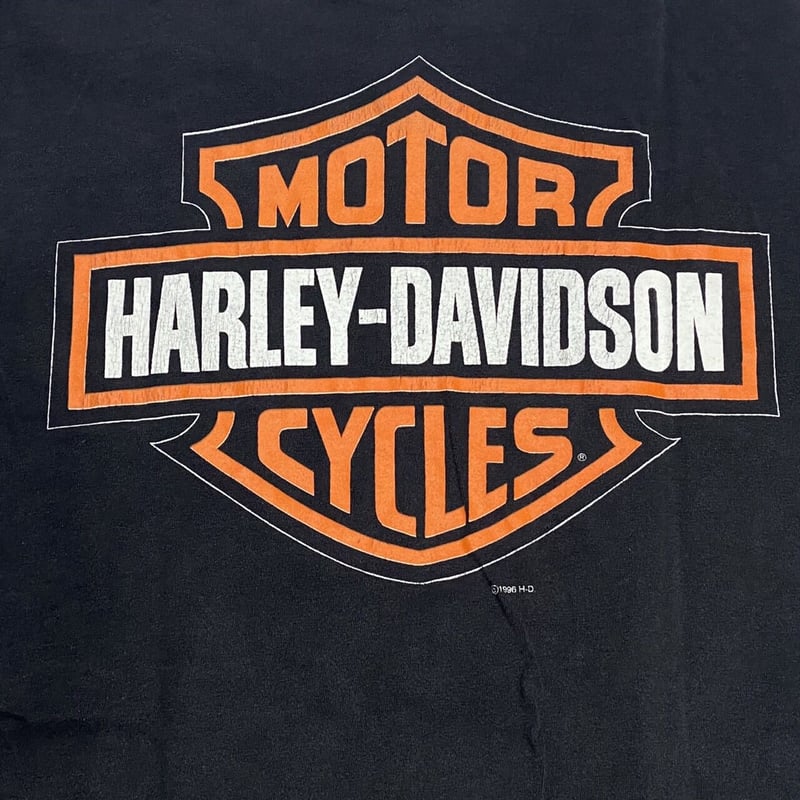 HARLEY DAVIDSON 1995 OVP EAGLE TEE BLUE ORANGE